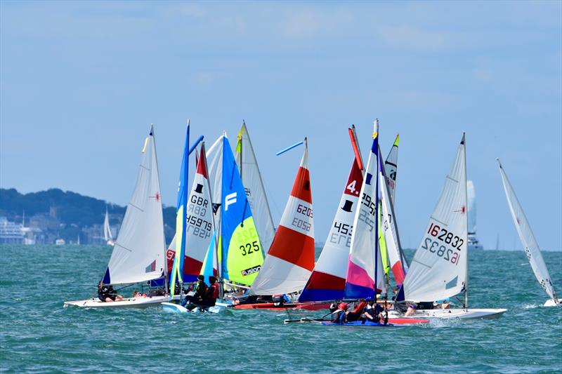 Stokes Bay Sailing Club Cadets photo copyright Lorraine Bugden taken at Stokes Bay Sailing Club and featuring the Dinghy class