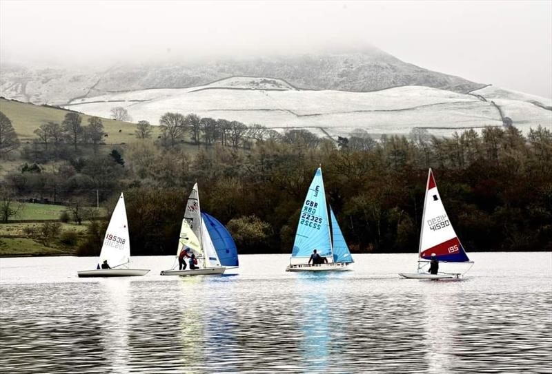 A chilly day for Derbyshire Youth Sailing's first event of 2021 at Combs SC photo copyright Darren Clarke taken at Combs Sailing Club and featuring the Dinghy class