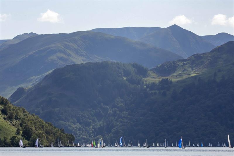 The fleet sailing down the lake on Saturday in the 2019 Birkett - photo © Tim Olin / www.olinphoto.co.uk