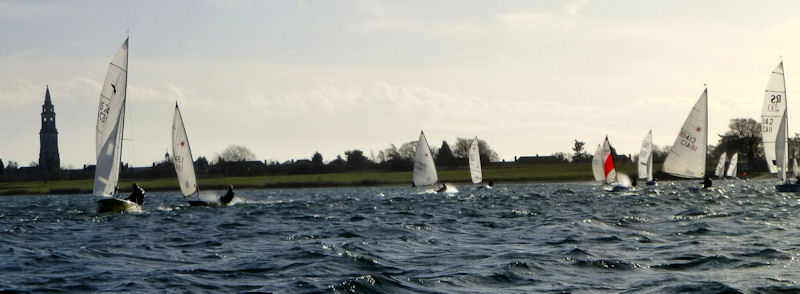 Gusts of over 25 knots on day 3 of the Alton Water Zhik / Seamark Nunn Frostbite Series photo copyright Emer Berry taken at Alton Water Sports Centre and featuring the Dinghy class