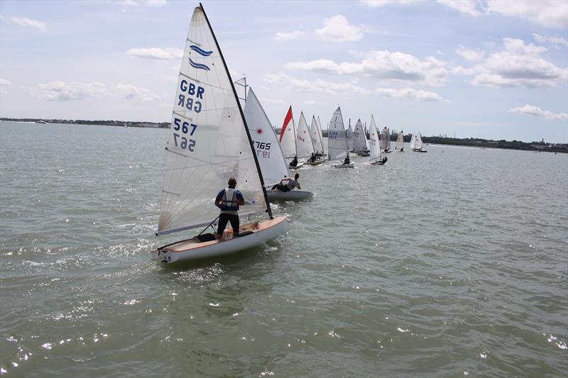 Race 2 start during the Civil Service Dinghy Championships photo copyright Iain Mackay taken at Netley Cliff Sailing Club and featuring the Dinghy class