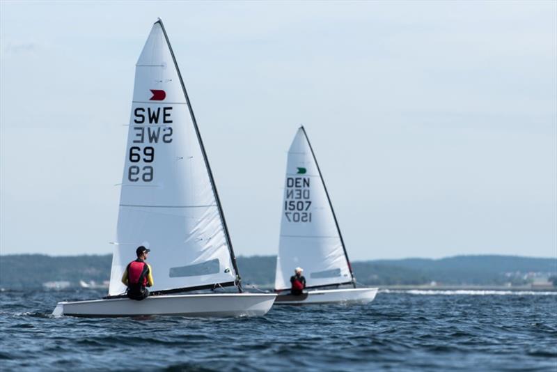 Lööf leads Petersen photo copyright Joel Hernestål, Spline AB taken at SS Kaparen and featuring the Dinghy class