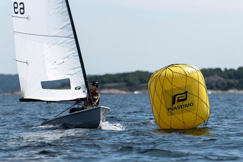 Fredrik Lööf back in an OK Dinghy at the Nordic Championship photo copyright Joel Hernestål, Spline AB taken at SS Kaparen and featuring the Dinghy class