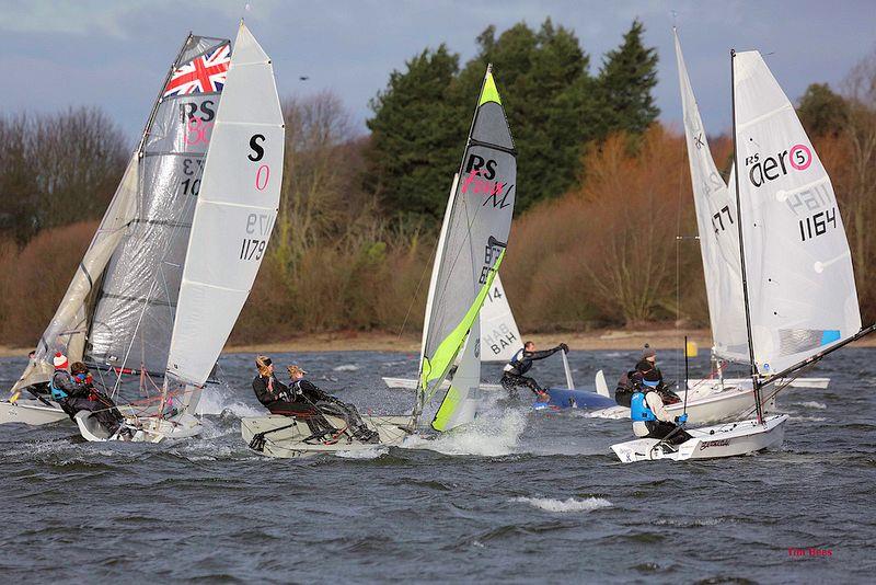To and from the bottom mark, various ways up - Alton Water Fox's Chandlery Frostbite Series week 2 photo copyright Tim Bees taken at Alton Water Sports Centre and featuring the Dinghy class