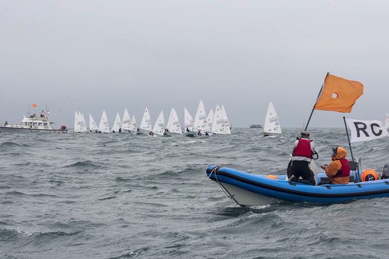 Hong Kong Raceweek 2019. Laser 4.7 start photo copyright RHKYC / Guy Nowell taken at Royal Hong Kong Yacht Club and featuring the Dinghy class