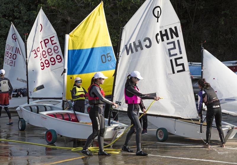Wash after use... Hong Kong Raceweek 2019 photo copyright RHKYC / Guy Nowell taken at Royal Hong Kong Yacht Club and featuring the Dinghy class