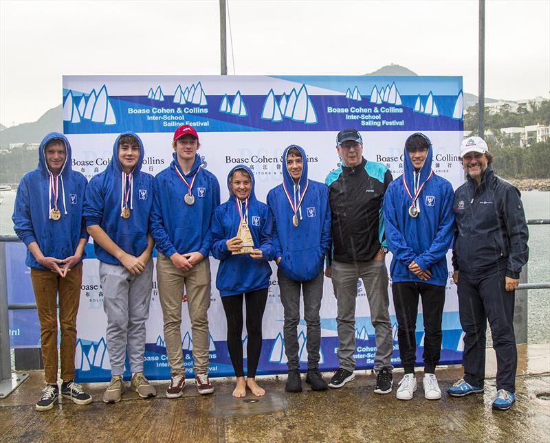 Division A 2nd Place West Island School - 2019 Boase Cohen & Collins Inter-School Sailing Festival photo copyright RHKYC / Guy Nowell taken at Royal Hong Kong Yacht Club and featuring the Dinghy class