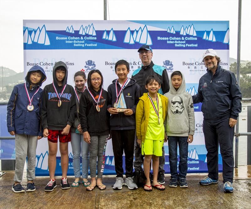 Div B 2nd Place ISF Academy. Boase Cohen & Collins Interschool Sailing Festival 2019 photo copyright RHKYC / Guy Nowell taken at Royal Hong Kong Yacht Club and featuring the Dinghy class