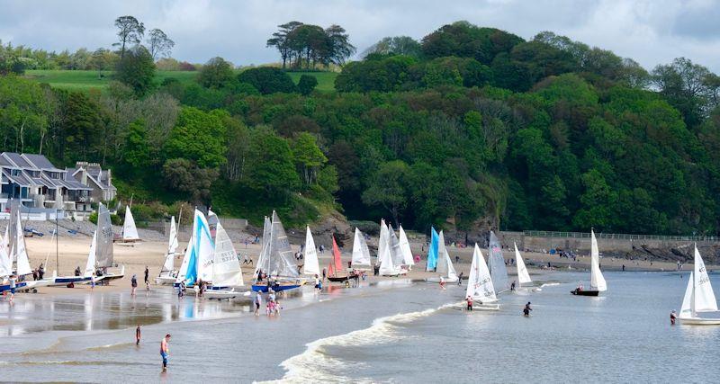 Launching at the 47th Coppet Week Regatta at Saundersfoot photo copyright Rob Davies taken at Saundersfoot Sailing Club and featuring the Dinghy class