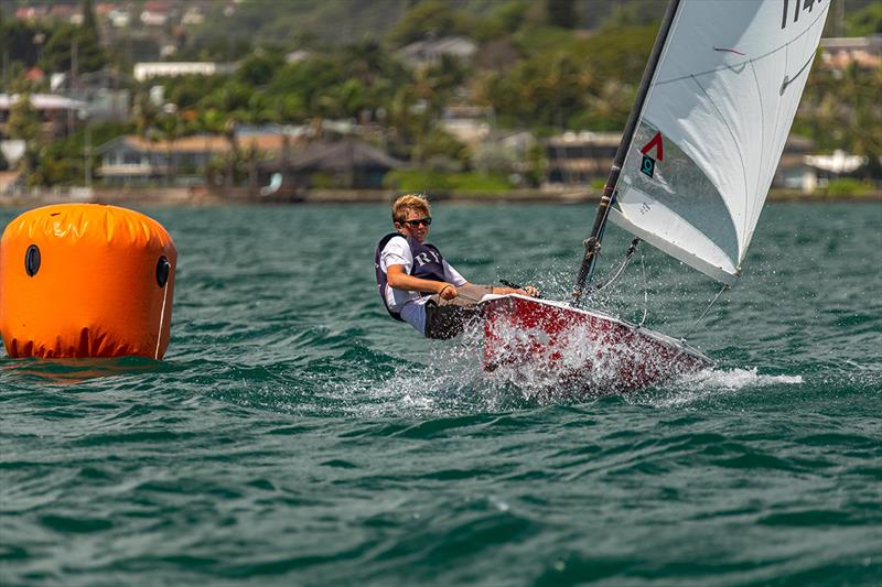 Chase Englehart wins the Junior North Americans, becoming the first mainlander since 1997 to overcome the Hawaiians on their home waters - 2019 El Toro North American Championships photo copyright Kenneth Fitzgerald-Case taken at Kaneohe Yacht Club and featuring the Dinghy class