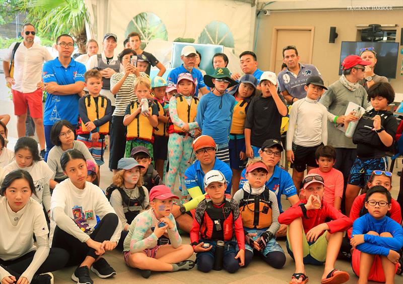 Attentive dinghy sailors at the briefing - Bart's Bash Regatta 2019 - photo © Fragrant Harbour