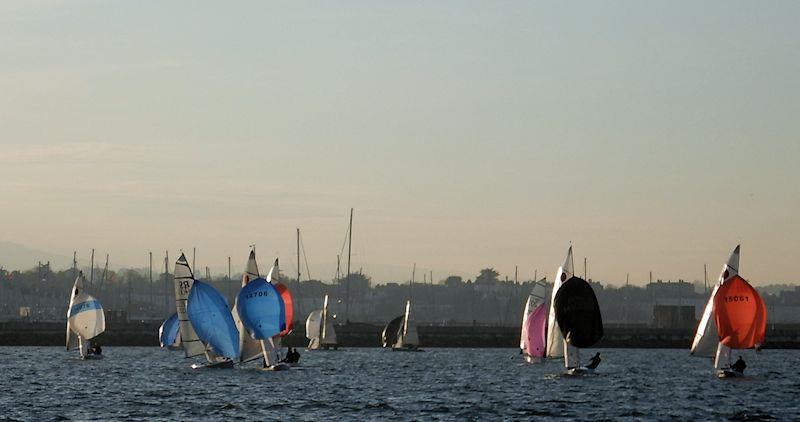 Dun Laoghaire Frostbite Series day 5 - the RS400 of Phelan & Leddy mixes it with the Fireballs photo copyright Cormac Bradley taken at Dun Laoghaire Motor Yacht Club and featuring the Dinghy class