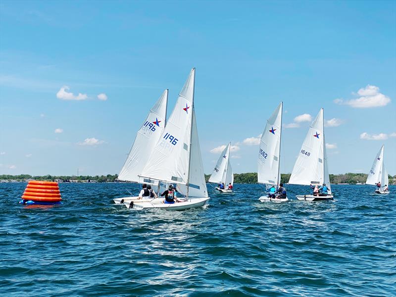 Racecourse action at the 2020 Lake Max Vanguard 15 Series photo copyright 2020 Lake Max Vanguard 15 Series taken at Chicago Yacht Club and featuring the Dinghy class