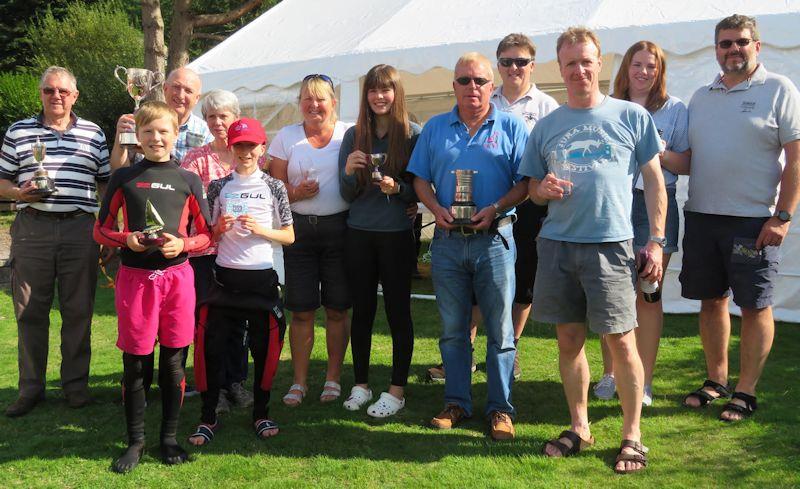 Trophy winners in the Kippford RNLI Regatta Day at Solway YC photo copyright John Sproat taken at Solway Yacht Club and featuring the Dinghy class