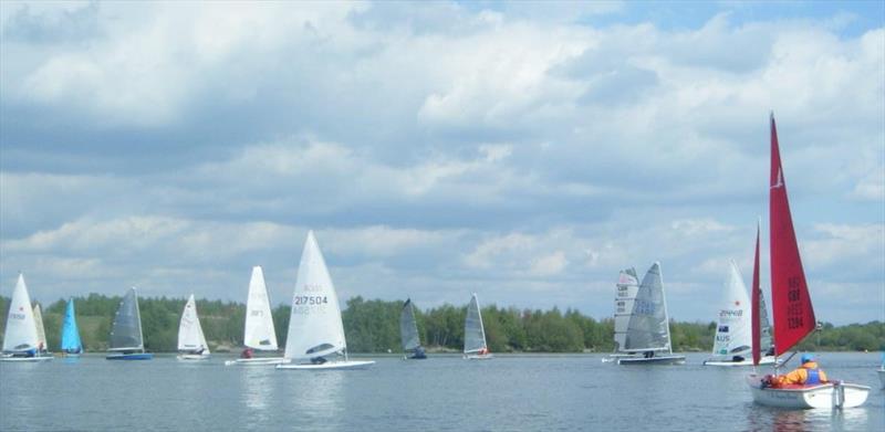 North West Senior Travellers at Leigh & Lowton photo copyright Alan Jones taken at Leigh & Lowton Sailing Club and featuring the Dinghy class