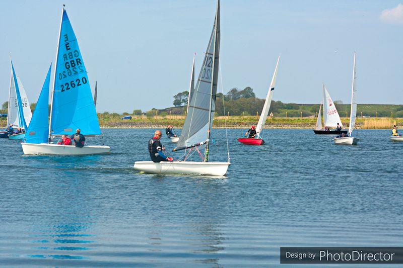 Well spread on the first beat - Border Counties Midweek Sailing at Shotwick Lake photo copyright Pete Chambers / www.instagram.com/boodog_photography taken at Shotwick Lake Sailing and featuring the Dinghy class
