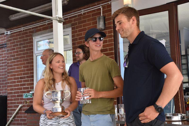 Young competitors hang off Joe Drake's every word at the prize-giving - 28th Broadland Youth Regatta photo copyright Trish Barnes taken at Waveney & Oulton Broad Yacht Club and featuring the Dinghy class