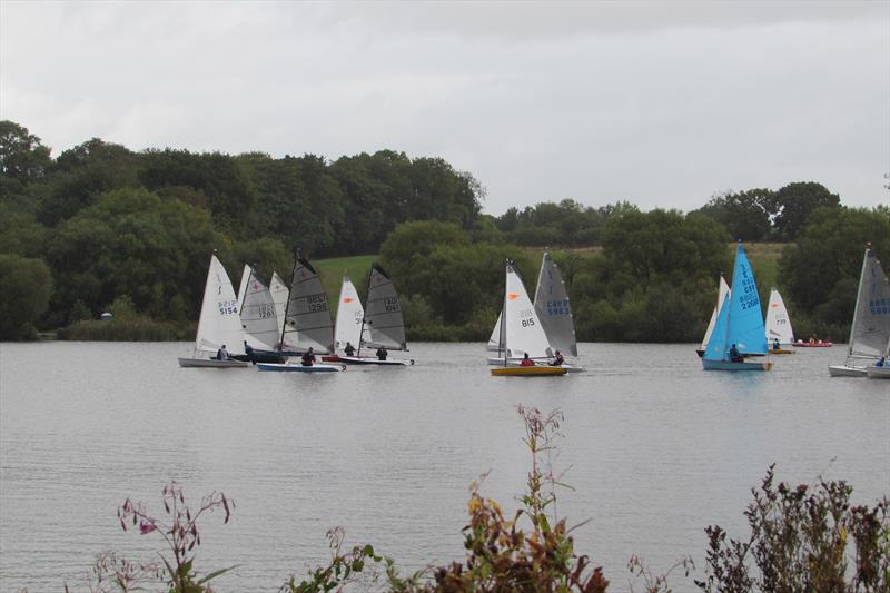 Going to the first mark in the Border Counties at Winsford Flash photo copyright Brian Herring taken at Winsford Flash Sailing Club and featuring the Dinghy class