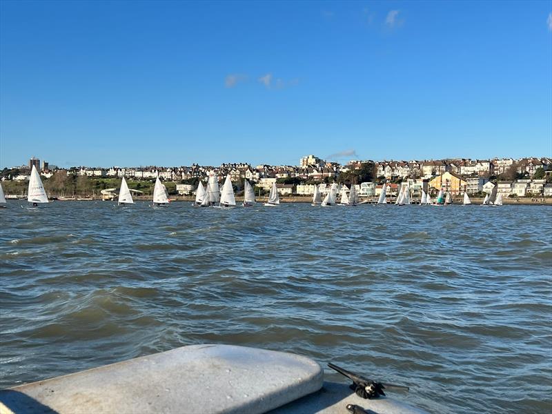 Leigh on Sea SC Brass Monkey Trophy Race photo copyright Steve Hill taken at Leigh-on-Sea Sailing Club and featuring the Dinghy class