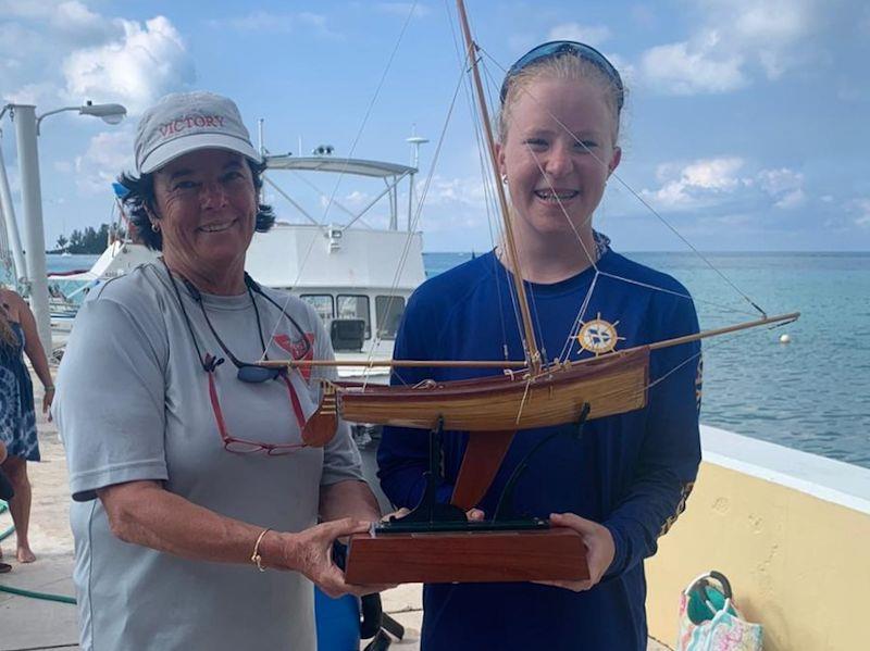 Royal Hospital School pupil Sarah Davis wins inaugural trophy for women's race in the Bermuda Fitted Dinghy photo copyright RHS taken at Royal Hospital School and featuring the Dinghy class