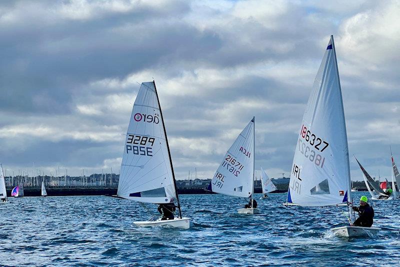 Noel Butler, David Coleman and Hugh Delap in the Viking Marine Frostbite Series photo copyright Alyson Orr taken at Dun Laoghaire Motor Yacht Club and featuring the Dinghy class