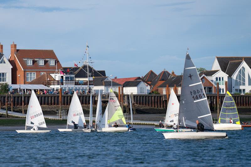 Dinghies sailing in front of Burnham SC  - John Torrance Trophy 2023 photo copyright Petru Balau Sports Photography / sports.hub47.com taken at Burnham Sailing Club and featuring the Dinghy class