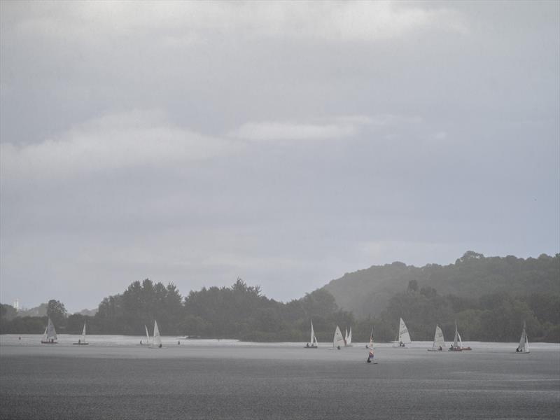 A wet squall during the Notts County Sailing Club Annual Regatta - photo © David Eberlin