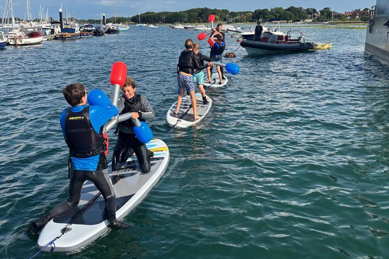 Gladiator paddleboard competition - Itchenor SC's Junior Fortnight week 1 - photo © Seb Jemmett