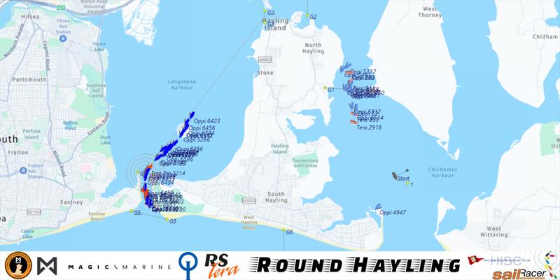 GPS tracking - Magic Marine Optimist and Tera Round Hayling Race photo copyright SailRacer taken at Hayling Island Sailing Club and featuring the Dinghy class