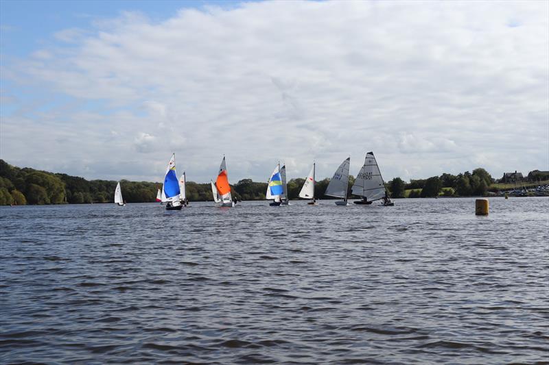 Spinnakers flying during the Border Counties Midweek Sailing Series at Winsford Flash photo copyright Lewis Bowden taken at Winsford Flash Sailing Club and featuring the Dinghy class