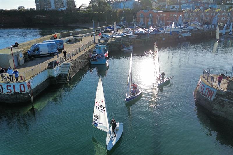 Christmas Cracker pursuit at Paignton photo copyright Roger Phillips taken at Paignton Sailing Club and featuring the Dinghy class