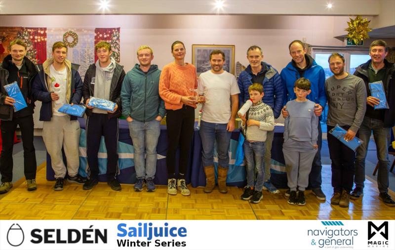 Tom Gillard and Rachael Gray win the Sailing Chandlery Datchet Flyer in the Seldén Sailjuice Winter Series - photo © Tim Olin / www.olinphoto.co.uk