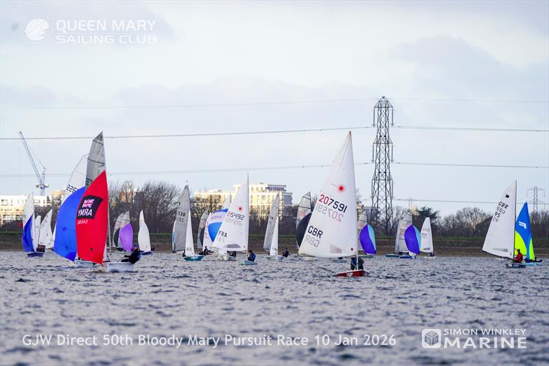 GJW Direct 50th Bloody Mary photo copyright Simon Winkley Marine taken at Queen Mary Sailing Club and featuring the Dinghy class