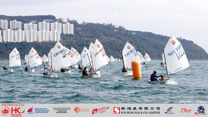 Sun Hung Kai & Co. Hong Kong Race Week 2026. Oppies on the reash photo copyright RHKYC / Guy Nowell taken at Royal Hong Kong Yacht Club and featuring the Dinghy class