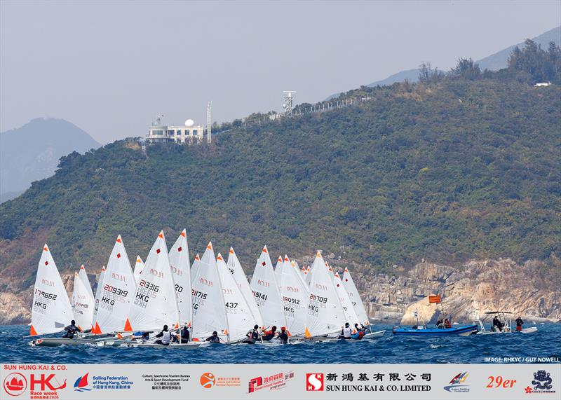 ILCA fleet. Sun Hung Kai & Co. Hong Kong Race Week 2026 photo copyright RHKYC / Guy Nowell taken at Royal Hong Kong Yacht Club and featuring the Dinghy class
