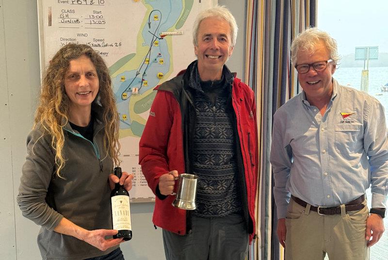 Winners, Bill Dawber and Sue Manning - Dell Quay Frostbite Series finale - photo © DQSC