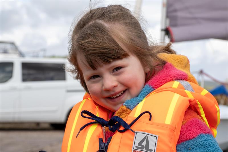 A happy young visitor - Solway YC Open Day - photo © Margaret Purkis