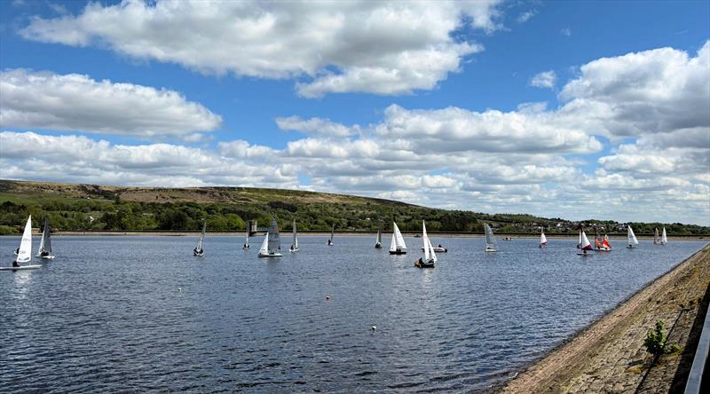 Early Points Series at Delph Sailing Club photo copyright Pete Webster taken at Delph Sailing Club and featuring the Dinghy class