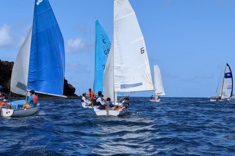 Dinghies donated to St. Vincent and the Grenadines - 9.30am shooting the gap, Bequia Heads - photo © SVG Sailing Association