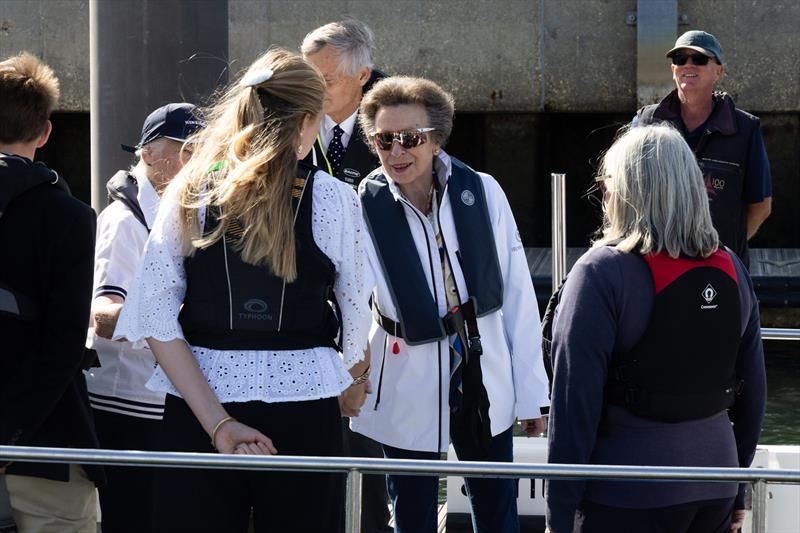 HRH The Princess Royal meeting boat skipper Milla Vinnycomb and WJS Coordinator Jane Corden at Royal Lymington YC - photo © Tristan Jones / www.nautipics.co.uk