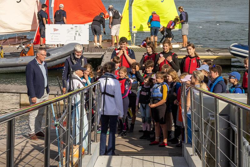 HRH The Princess Royal talking to WJS youngsters at Royal Lymington YC - photo © Tristan Jones / www.nautipics.co.uk