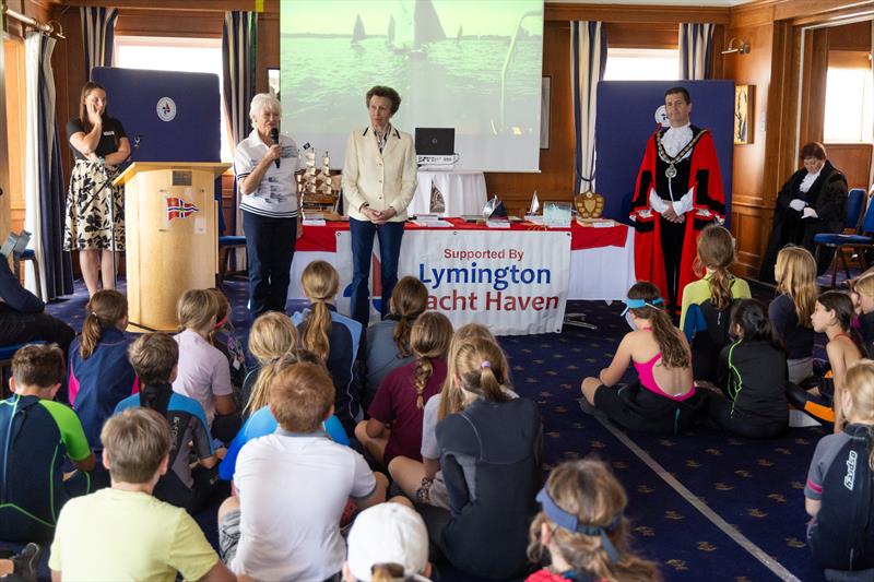 HRH The Princess Royal presents trophies to WJS sailors with support from the Mayor at Royal Lymington YC - photo © Tristan Jones / www.nautipics.co.uk