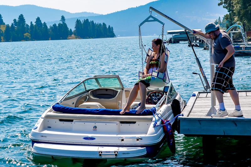 Boat dock lift for sailors with a disability photo copyright Aqua Creek taken at  and featuring the Disabled class