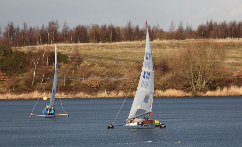 British DN Ice Yacht Championships at Leigh & Lowton Sailing Club photo copyright Gareth Rowland taken at Leigh & Lowton Sailing Club and featuring the DN Ice Yacht class