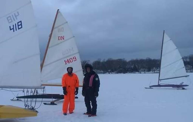 Ice Yachts on Lake Fenton, Michigan, USA photo copyright Gregg Bugala taken at  and featuring the DN Ice Yacht class