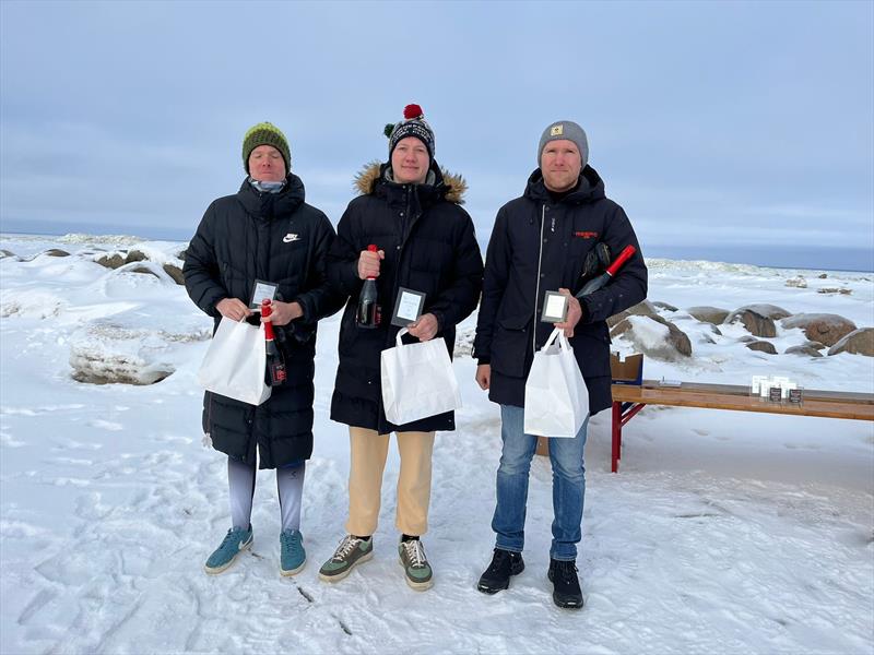 Estonian Ice Sailing Cup Series Stage 3 Podium - photo © Darius Gerasimavicius