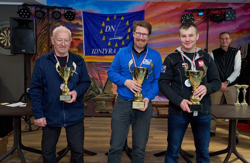 European bronze fleet podium - DN World and European Championships in Poland photo copyright Gwidon Libera taken at  and featuring the DN Ice Yacht class