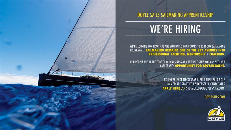 Your opportunity to join one of the world's leading sailmakers as an apprentice photo copyright Doyle Sails taken at Royal New Zealand Yacht Squadron and featuring the  class