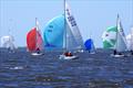 The fleet sails with spinnakers flying to the finish line © Jeanette Severs