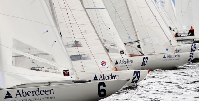 Close and hard racing on day three of the Aberdeen Dragon Europeans in Oslo photo copyright Roger Strandli Brendhagen taken at  and featuring the Dragon class